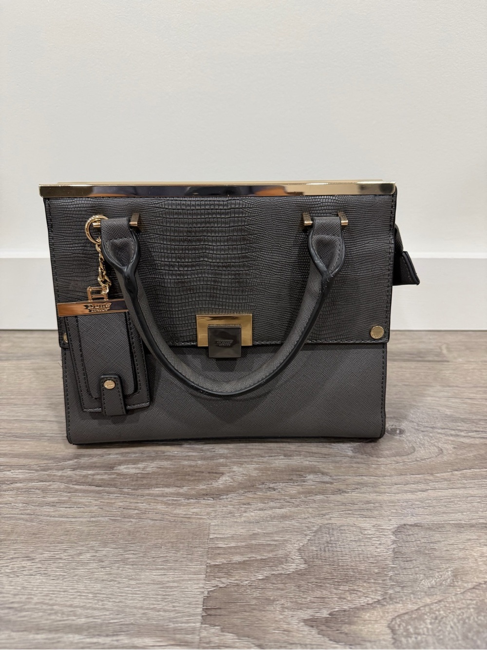 Dune London Satchel Handbag with Gold Hardware